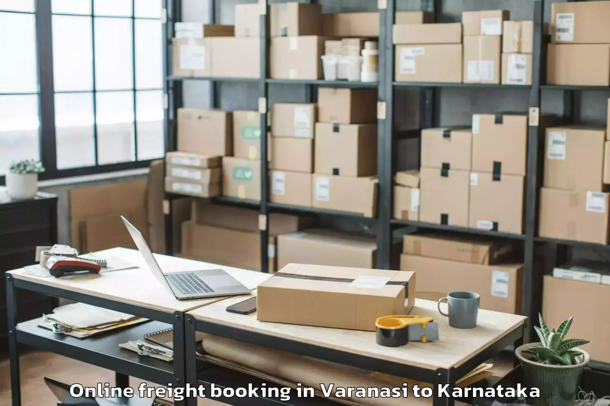 Book Varanasi to Manvi Online Freight Booking Online